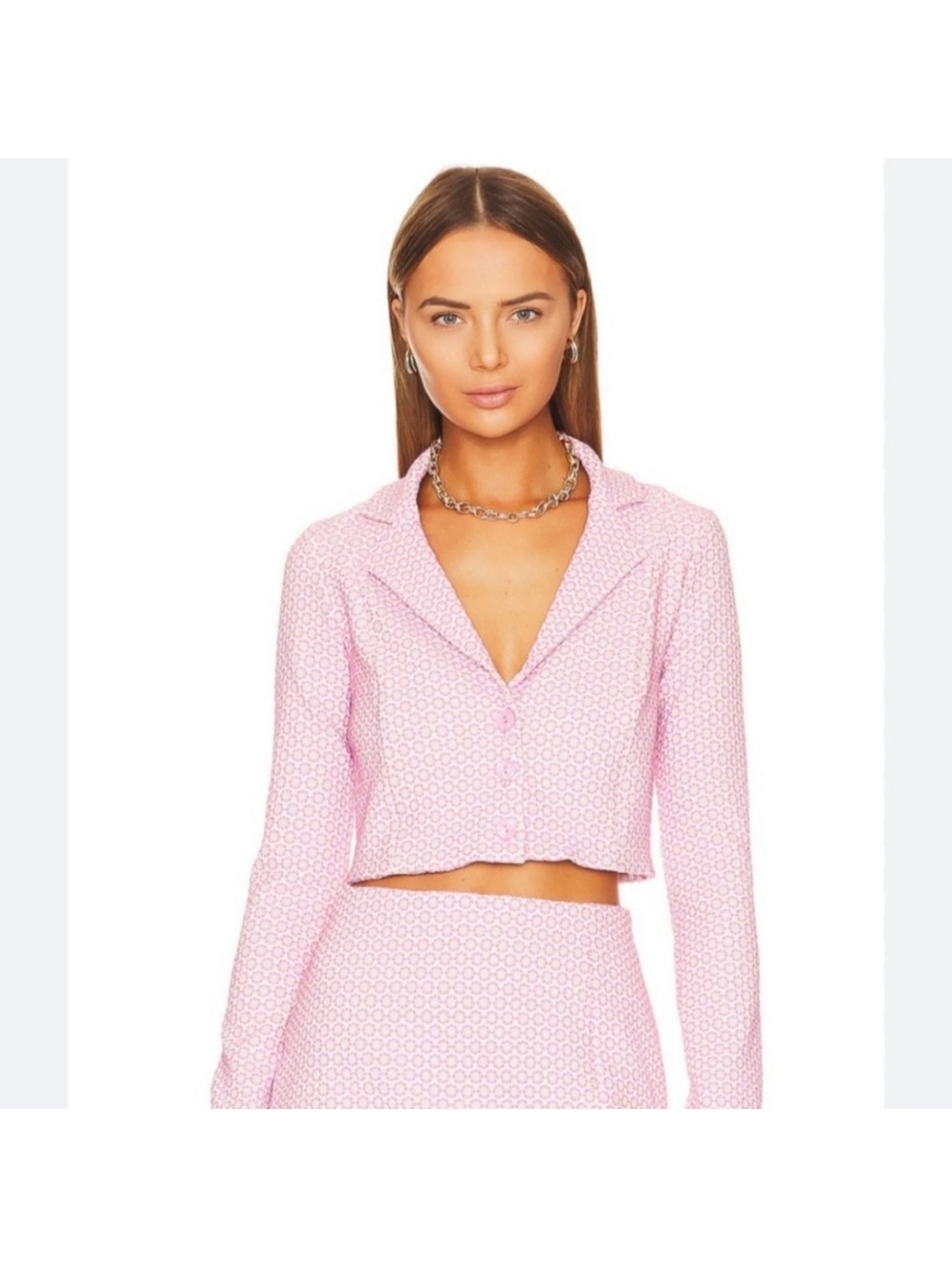 Show Me Your Mumu | Waldorf Jacket Daisy Jacquard Medium Cropped Blazer